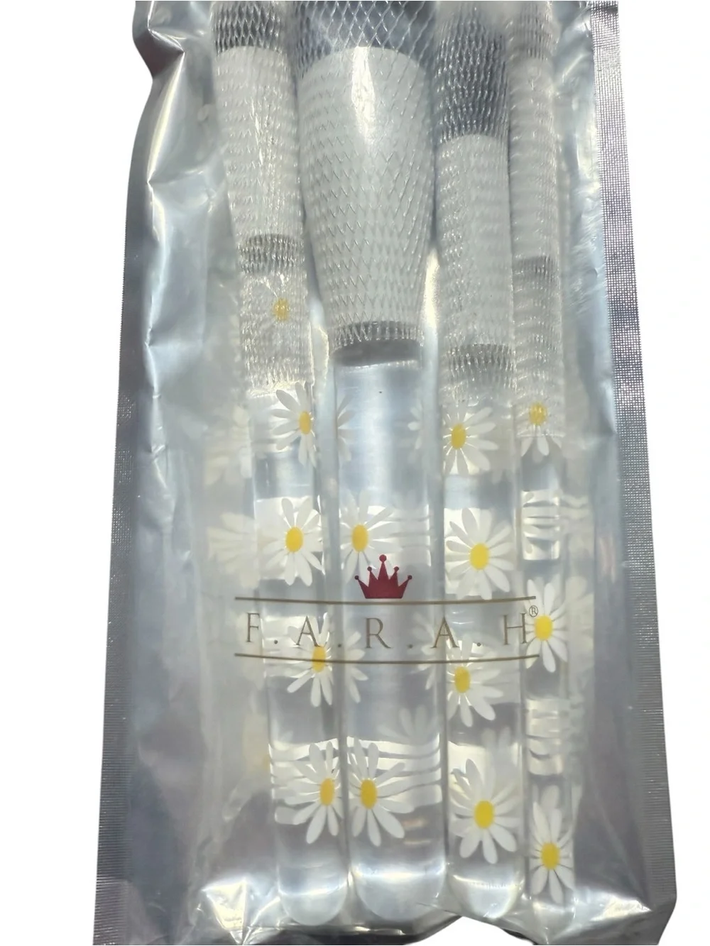 F.A.R.A.H 4pc Complete Face Set - Daisy NEW Floral Daisy Makeup Brush Set